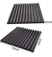 48 Pack Acoustic Foam Panels, 2" X 12" X 12" Studio Foam Wedges, High Density