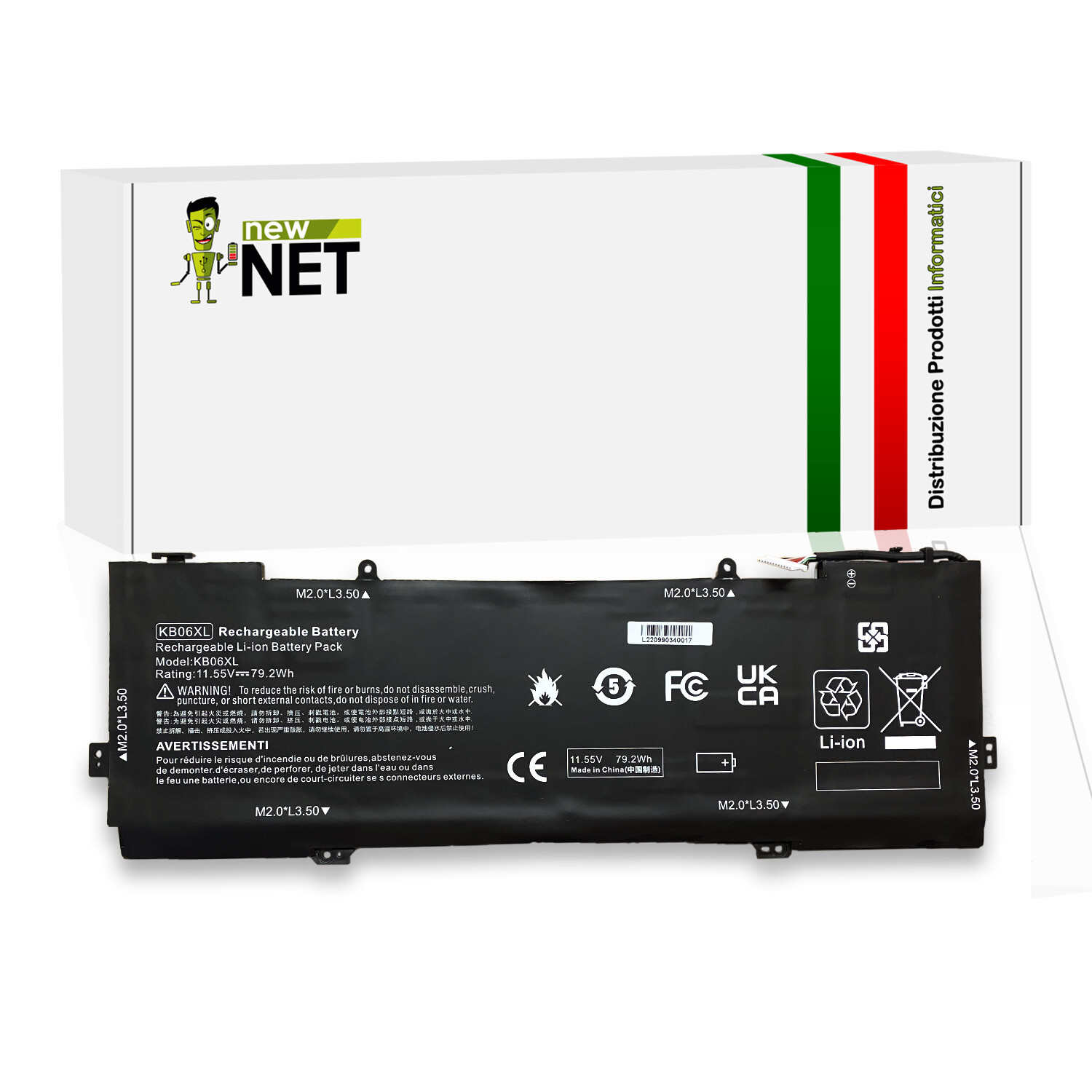 Batteria compatibile con HP Spectre X360 15T BL101NG BL102NG 11,55V 79,2Wh