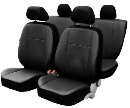 Fundas de asiento universales premium cuero sintético negras para Honda CIVIC IX (FK) - Imagen 1 de 2