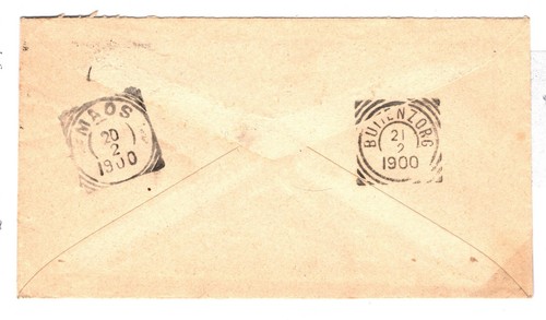 DUTCH EAST INDIES Cover Probolinggo *MAOS* Squared Circle Stationery 1900 L19 - Picture 2 of 5