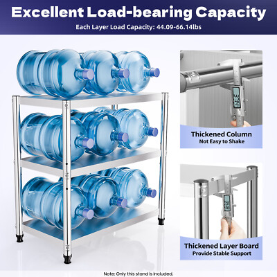 3 Tiers Kitchen Shelf Shelving Rack Restaurant Shelves Rack Stainless Steel USA