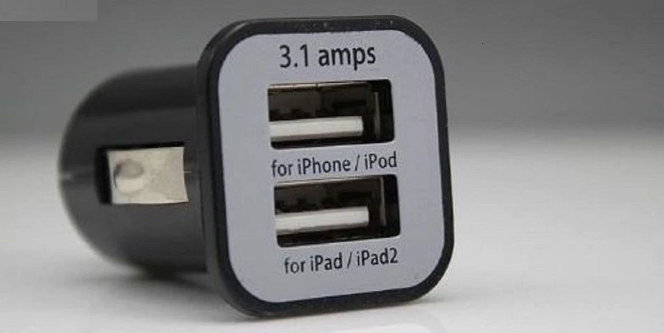 Adaptador de corriente cargador de coche USB 3.1A doble para Apple iPhone X iPhone 8 / 8 Plus Foto 2 de 2