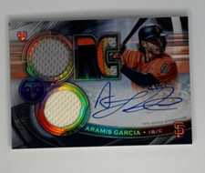 2019 TOPPS TRIPLE THREADS ARAMIS GARCIA AUTO PATCH RC 26/35 SAN FRANCISCO GIANTS