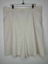 Vintage Investments Womens Shorts Beige Flax Color Mom Shorts 9.5 Inseam Size 18