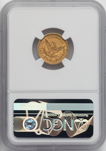 1852 LIBERTY HEAD $2.5 QUARTER EAGLE GOLD NGC AU58 - Picture 4 of 4