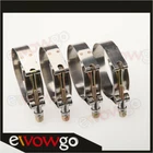 4PCS 2.75" inch Stainless Steel T-bolt Clamp Turbo Pipe Hose Coupler 73mm-81mm