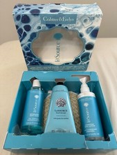 Crabtree Evelyn LA SOURCE Gift Set Hand Therapy, Body Wash, Lotion Loofah