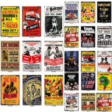 Vintage Boxing Tin Metal Signs Wall Plaques Garage Man Cave Customize Decor