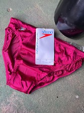 Vintage Speedo briefs 1980s 90s silky Burgundy budgie smugglers swimming trunks
