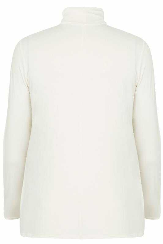 Womenu0026#039;s PLUS SIZE 22 top CREAM WHITE long sleeve turtle neck NEW soft  stretchy | eBay
