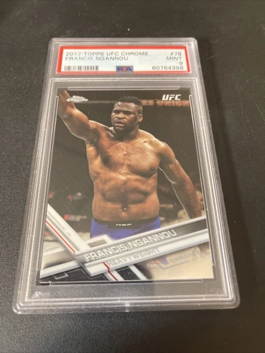 2017 Topps UFC Chrome PSA 9 Mint RC, Francis Ngannou, 1st Chrome Rookie