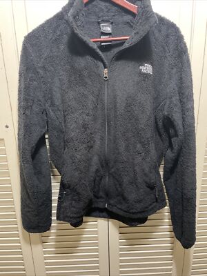The North Face Osito Full Zip Up Black Fleece Jacket Women's Size LG