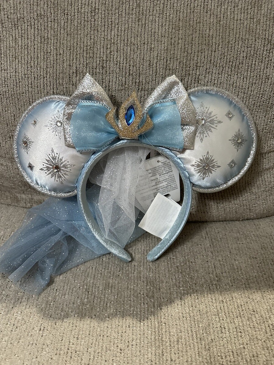 Disney Parks FROZEN ELSA Veil Minnie Mouse Ears Headband  display picture 3