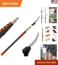 Versatile 3-12FT Telescoping Pruning Saw: Safe Garden Trimmer for High Branches