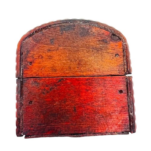 Baule Vaporiera Miniatura Cassapanca Tesori Mobili Legno Mobile Metallo Chiusura - Foto 5 di 10
