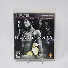 Heavy Rain (PlayStation 3 PS3) Black Label Case & Disc TESTED