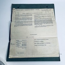 1929 England to Germany Complete Travel Document Tour Itinerary Steamer Ephemera