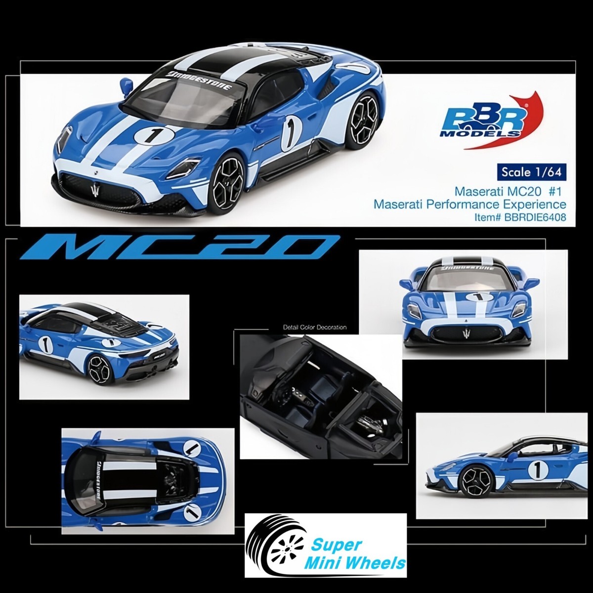 BBR Models 1:64 Maserati MC20 #1 Maserati Performance Experience