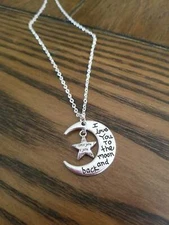 Crescent Moon and Star Charm Necklace