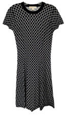 Michael Kors Women's Dress Short Sleeve Size XS Black White Circle Printed