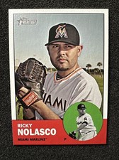 RICKY NOLASCO #387 2012 Topps Heritage Baseball QTY Miami Marlins