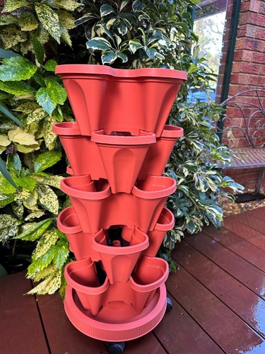 5 Tier Vertical Garden Stackable Planters with Mobile Tray - Picture 12 of 67
