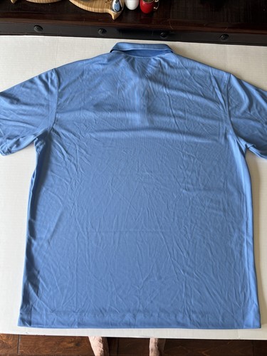 Nike Golf Polo Shirt Men's 2XL Light Blue Dri Fit Performance Texas Oncology NWT - Picture 10 of 11