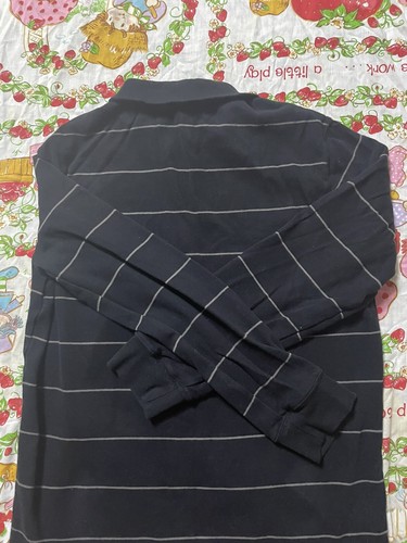 Mens Gap Black And Brown Striped 3/4 Zip Up Top. Size Large - Picture 11 of 12