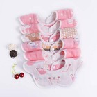 Japanese popular baby Bib Pink Set of 6 ( 6-layer gauze material ) from Jp 7737