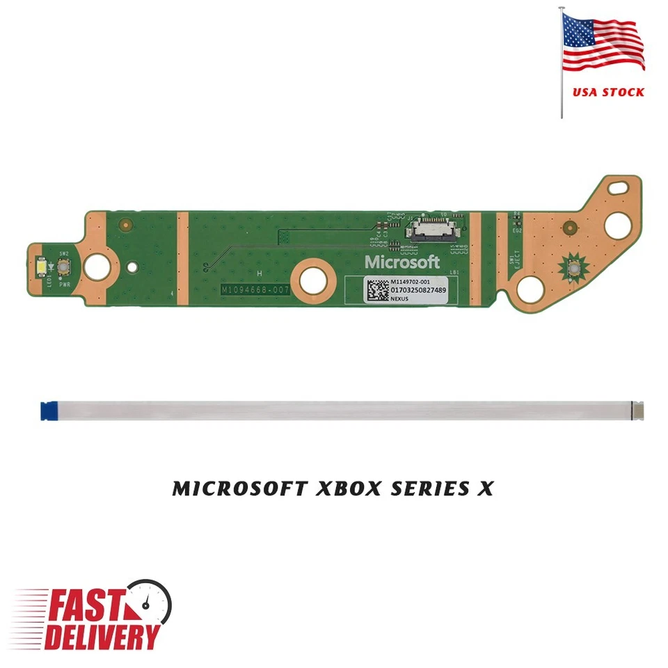 For Microsoft Xbox Series X Power Eject Button LED Board Flex Cable Replacement
