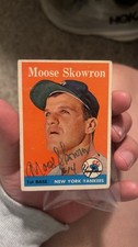 1958 Topps Bill Moose Skowron #240 New York Yankees Autographed With #14