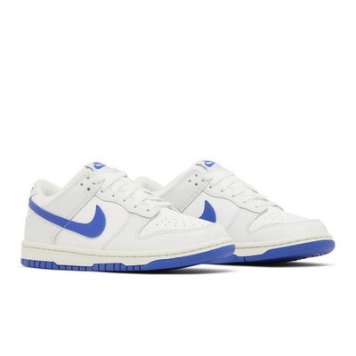 Nike Dunk Low White Hyper Royal DH9765-105 Gradeschool Size 4Y