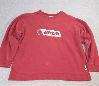Vintage JNCO Flamehead Skater Tee Long Sleeve 90s Y2K Sweater Red Distressed 