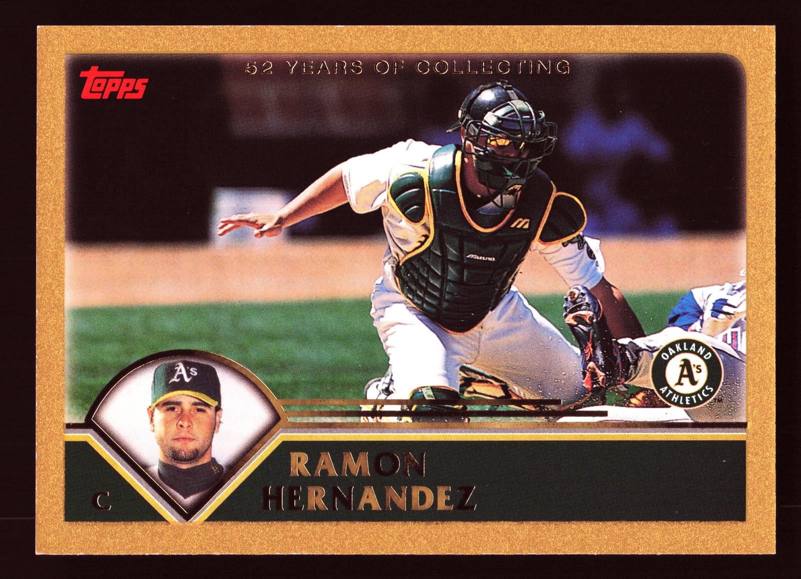 Ramon Hernandez Oakland Athletics 2003 Topps Gold #191 SN /2003
