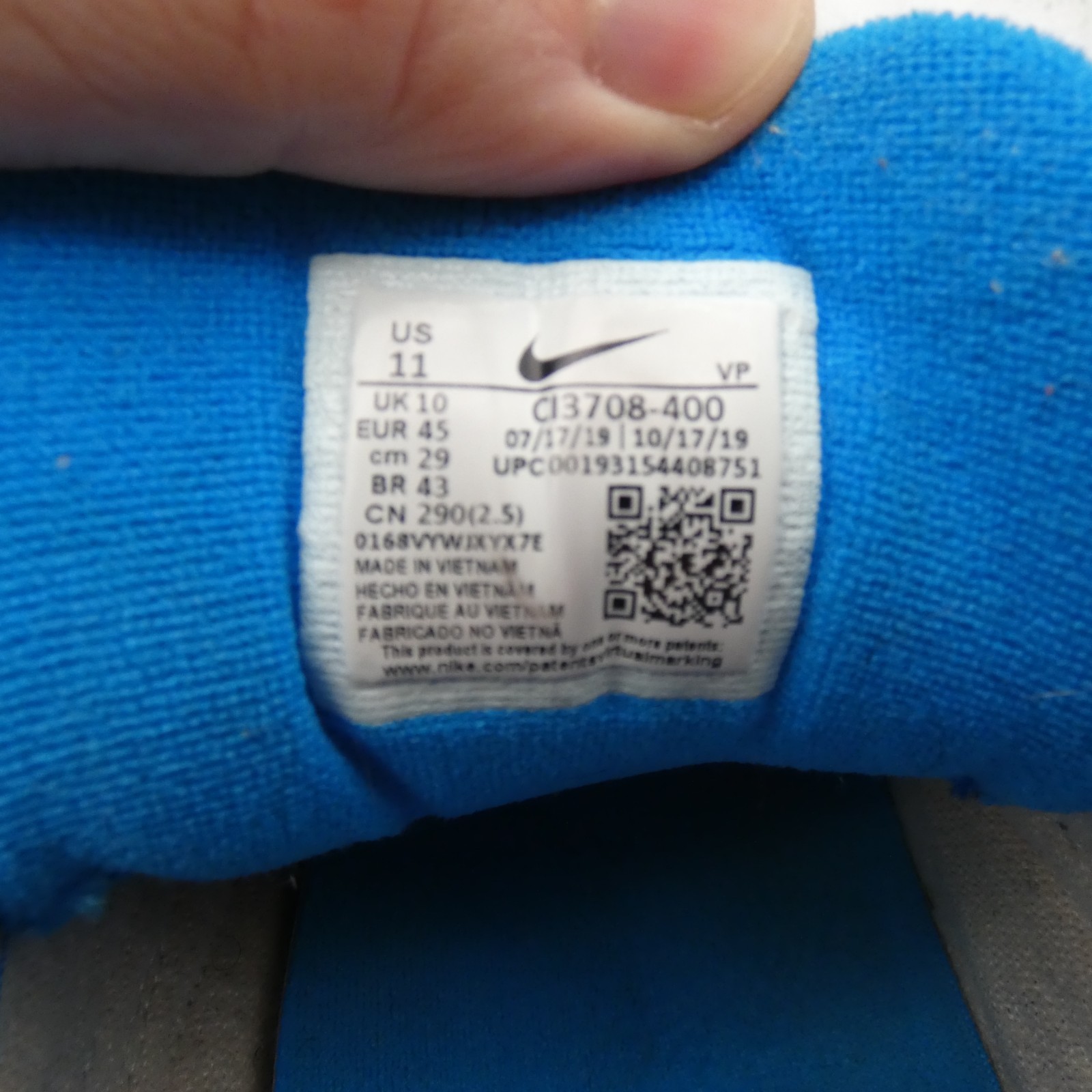 Nike Air Max 97 QS CI3708-400 Mens US 11 Running Shoes Blue Athletic Sneakers thumbnail 12