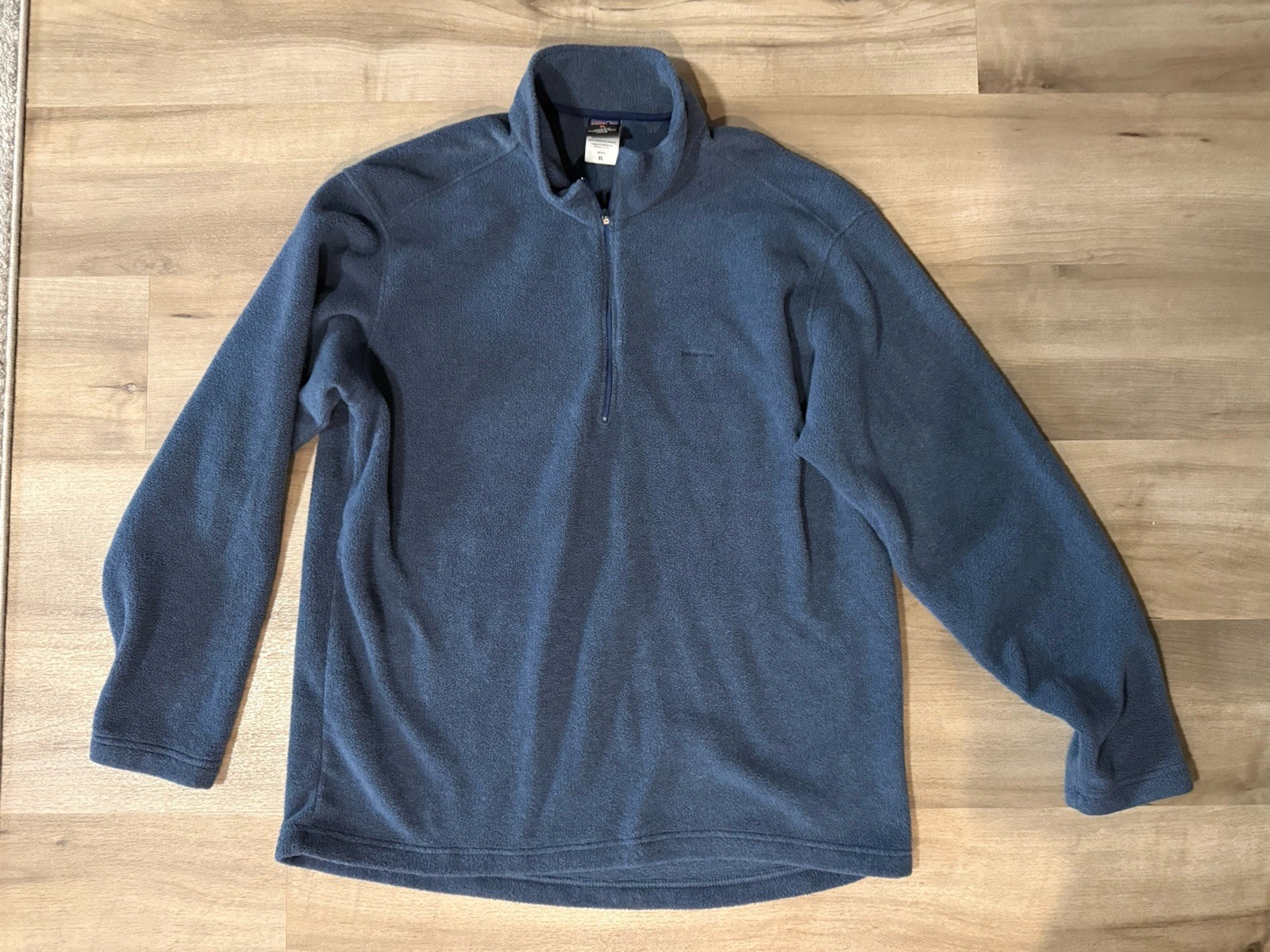 Patagonia Men's Navy Blue 1/4 Zip Fleece Pullover Jacket Size XL
