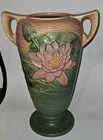 🪷Roseville Pottery Water Lily 83-15 Floor Vase Pink, BEAUTIFUL! 🪷