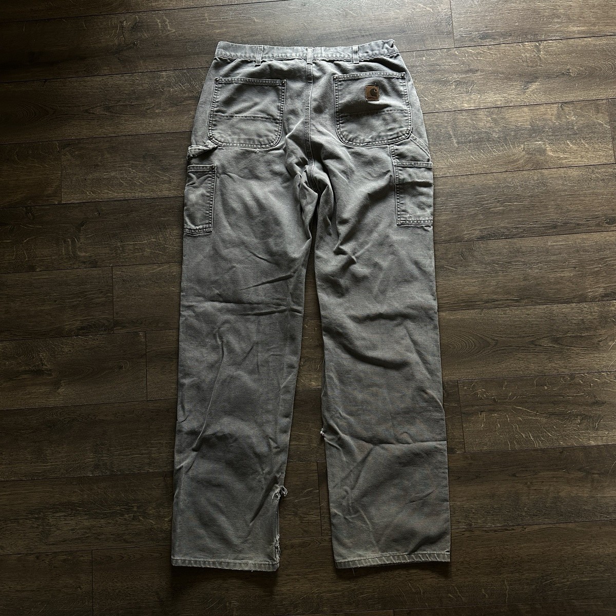 carhartt カーハート double knee B136 GVL Carhartt Double Knee Pants Mens 34x32 Grey Carpenter B136