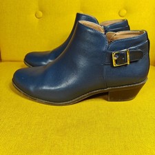 Vionic Millie Blue Leather Buckle Side Zip Up...