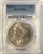 1883-O Morgan Silver Dollar  PCGS MS64