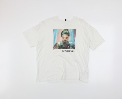 H&M Damen T-Shirt weiß Selena Gomez Grafik Größe S Rundhals