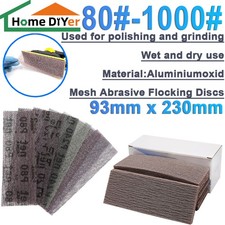 Hook & Loop Sandpaper 93x230mm Dry Mesh Abrasive Flocking Sheets 80-1000 Grit