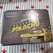 detective pikachu pokemon card tin (Charizard) The item may be similar but not exactly the same as the image (e.g Pokemon Detective Pikachu MEWTWO GX