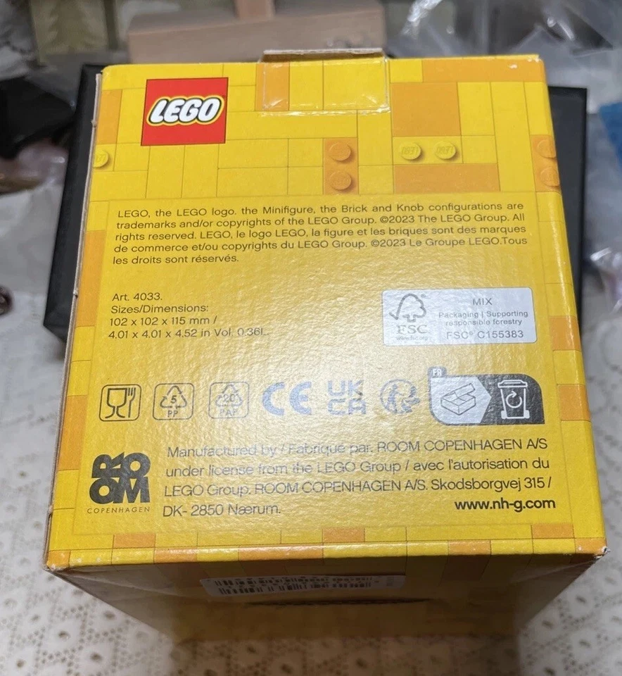 NEW STORGE LEGO HEAD MINI BOY YELLOW STORAGE CONTAINER AGE 3+ - Image 4 of 4