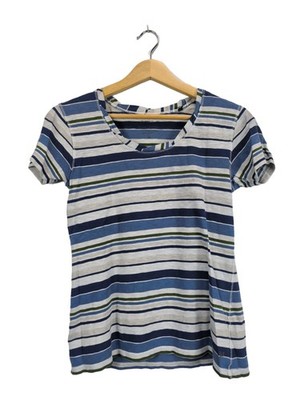 MARC O POLO Ringelshirt Damen Shirt Gr. DE 38 weiß-blau Casual-Look