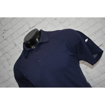 Fabletics Golf Polo Shirt Men Size Large Performance Nylon Polyester Blend Blue