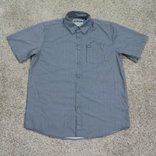 Dixxon Shirt Mens Large Gray The Benny Triple Stripe Button Up Flannel Company