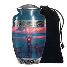 Velocity Motorcycle Large Memorial Urn for Ashes Adult for Human, 10 Inch