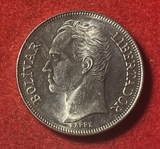 Venezuela 5 Bolivares 1989 UNC Nickel Clad Steel Coin Y#53a.2 T9953