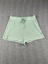 H M Knit Drawstring Waist Shorts in Light Green Size Medium